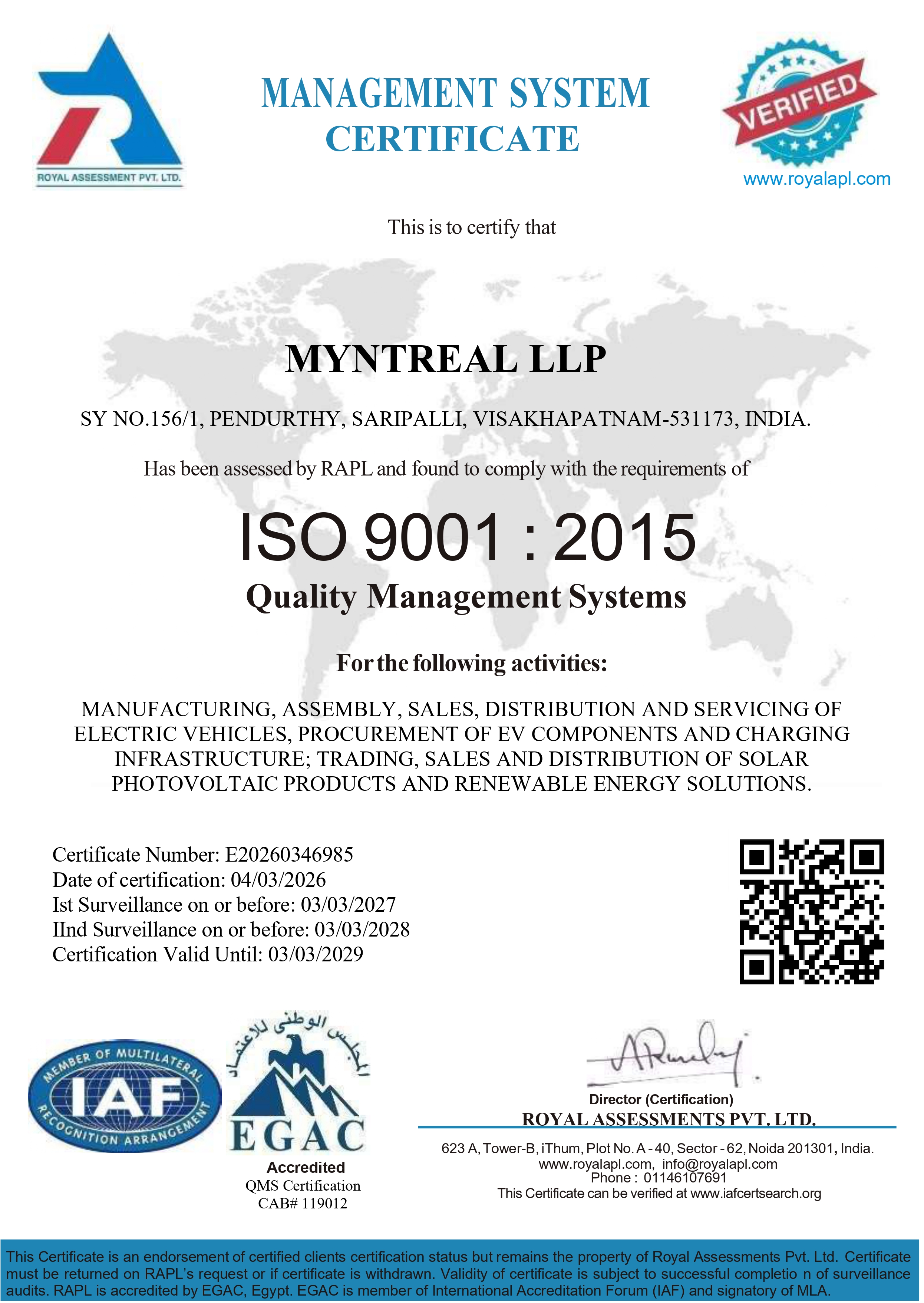 ISO Certificate